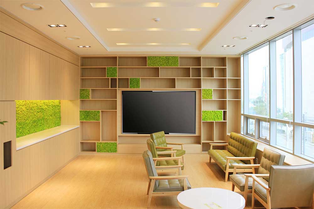 Bank office Scandia Moswall interior design Low cost, maximum interior effect - Fair Savings Bank